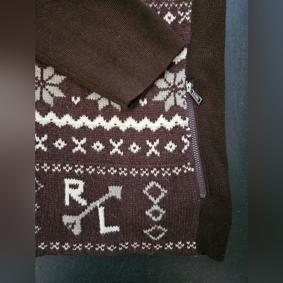 NWT - Lauren Ralph Lauren Active Zip-Up Brown Cardigan - Size XL - Picture 8 of 11